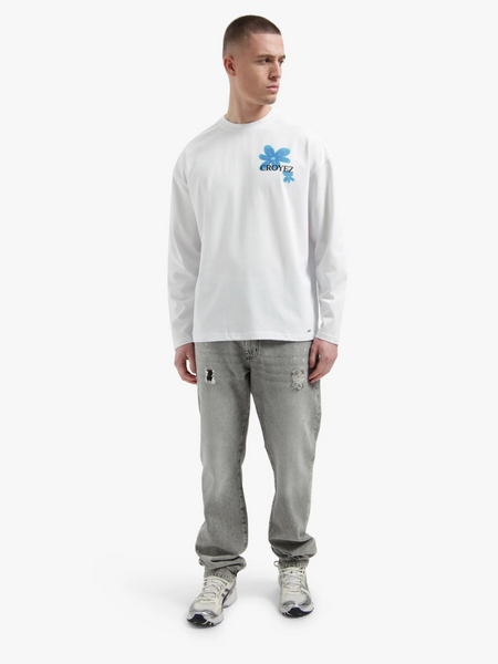 Croyez Croyez Croyez Botanique Longsleeve - Black/Dark Teal Longsleeve - White/Tiffany Blue - Copy