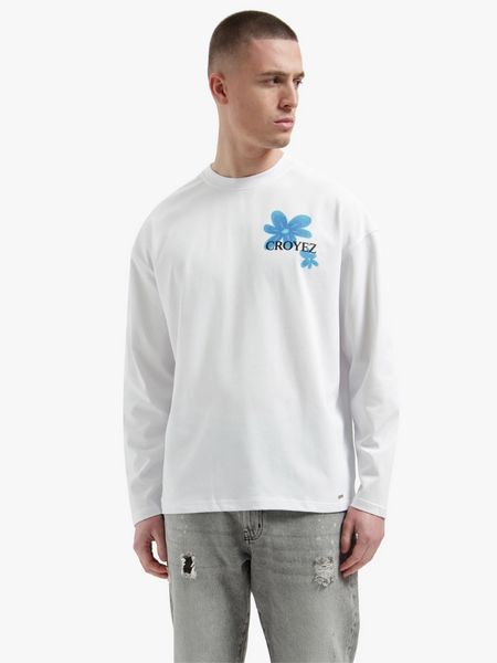 Croyez Croyez Croyez Botanique Longsleeve - Black/Dark Teal Longsleeve - White/Tiffany Blue - Copy