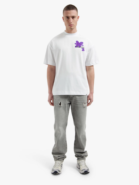 Croyez Croyez Botanique T-Shirt - White/Dark Purple