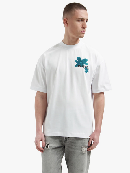 Croyez Botanique T-Shirt - White/Dark Teal Croyez Croyez Botanique T-Shirt - White/Dark Teal