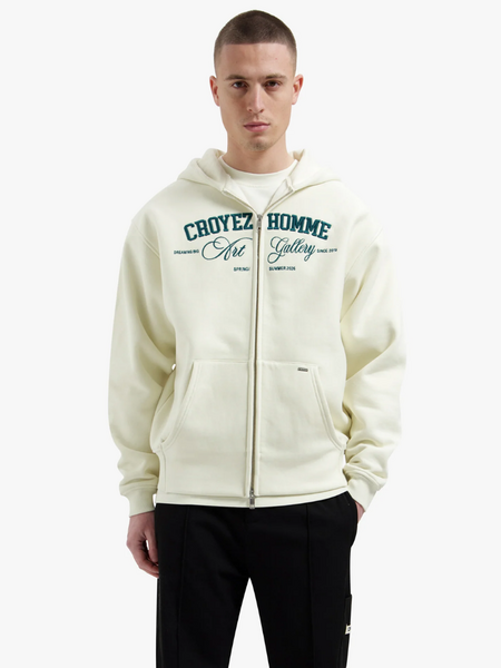 Croyez Croyez Art Gallery Zip Hoodie - Off-White