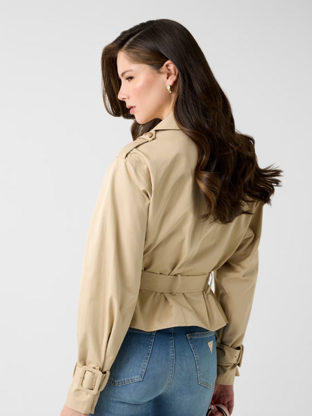 Guess Guess Fatou Crop Trench JK - Safari Tan