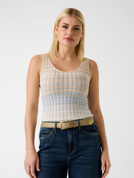 Guess SL Rosalyn Tank Top - Light Blue And Beige