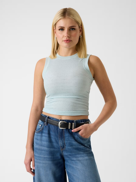 Guess Guess SL Francine Smock Top - Misty Teal Multi