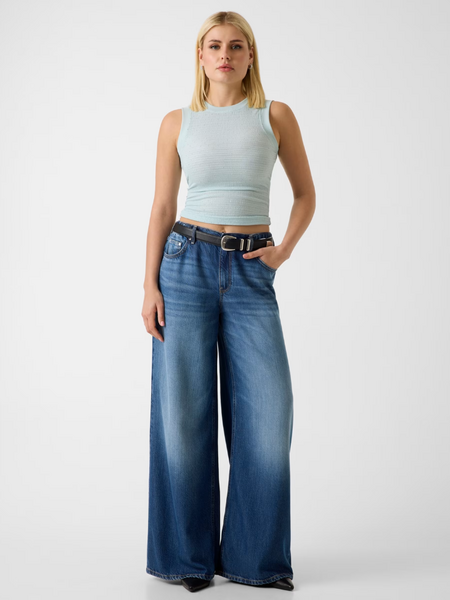 Guess Guess SL Francine Smock Top - Misty Teal Multi