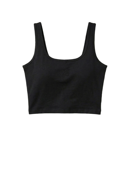 Malelions Malelions Women Cropped Emblem Tank Top - Black