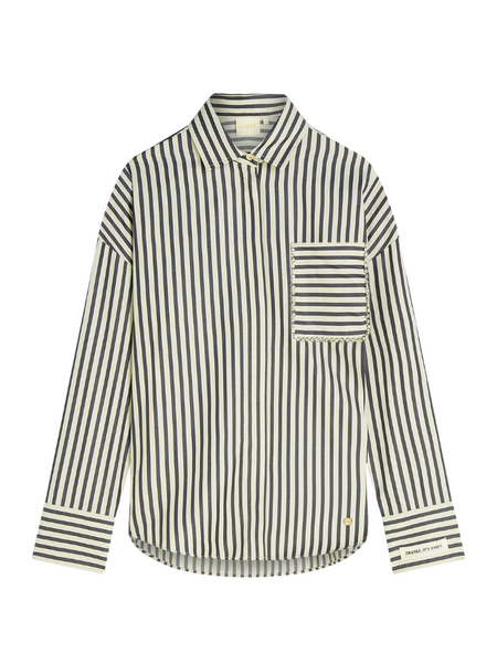 Josh V Lexx Overhemd - Dark Blue Stripe