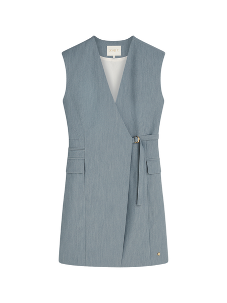 Josh V Josh V Henley Dress - Sky Blue Melange