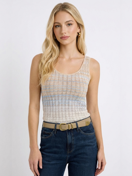 Guess SL Rosalyn Tank Top - Light Blue And Beige