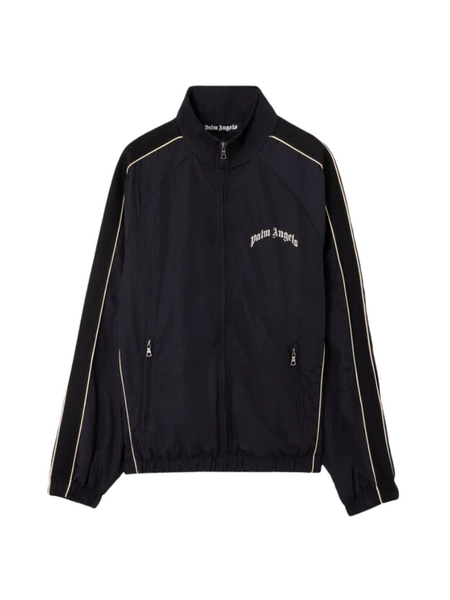 Palm Angels Palm Angels Curved Logo Vint Windbreaker - Black Off White