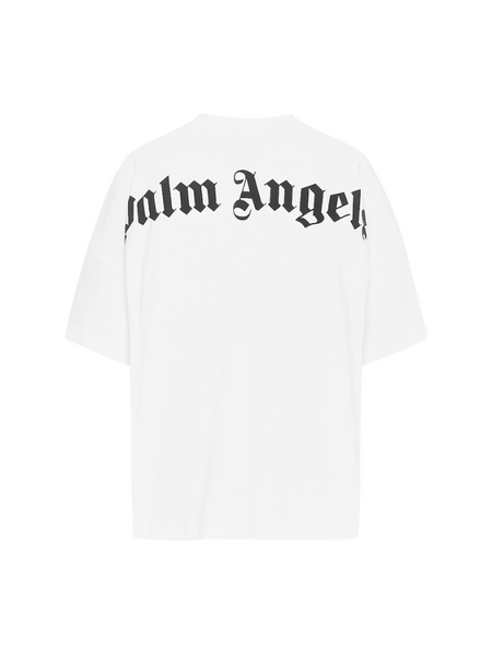 Palm Angels Palm Angels Classic Logo Logo Over Tee - White Black