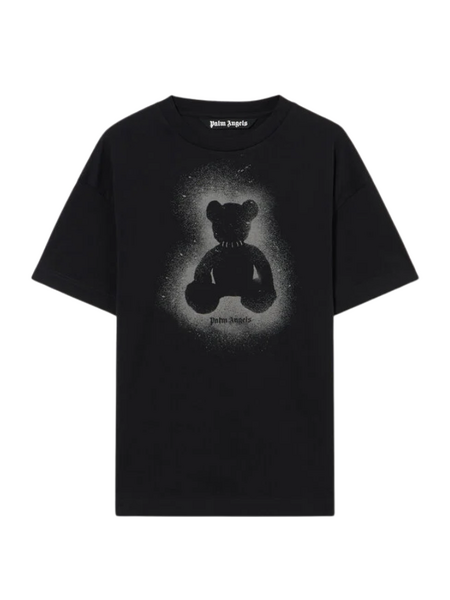 Palm Angels Spray Bear Over Tee - Black Dark Grey