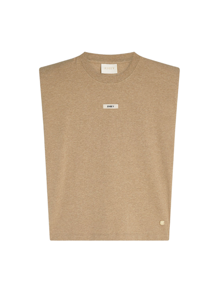 Josh V Sue T-Shirt - Light Khaki Melange Josh V Josh V Sue T-Shirt - Light Khaki Melange