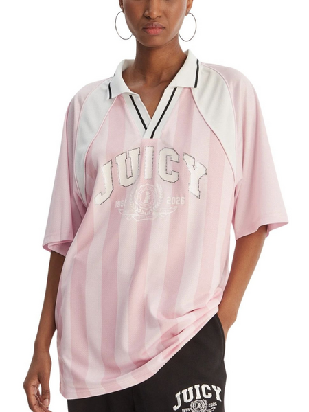 Juicy Couture Juicy Couture Juicy Football Polo - Cherry Blossom