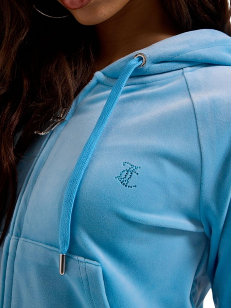 Juicy Couture Juicy Couture Madison Col Out Hoodie - Sky Blue