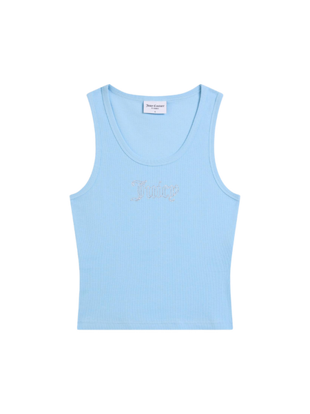 Juicy Couture Juicy Couture Thin Strap Racer Vest - Sky Blue