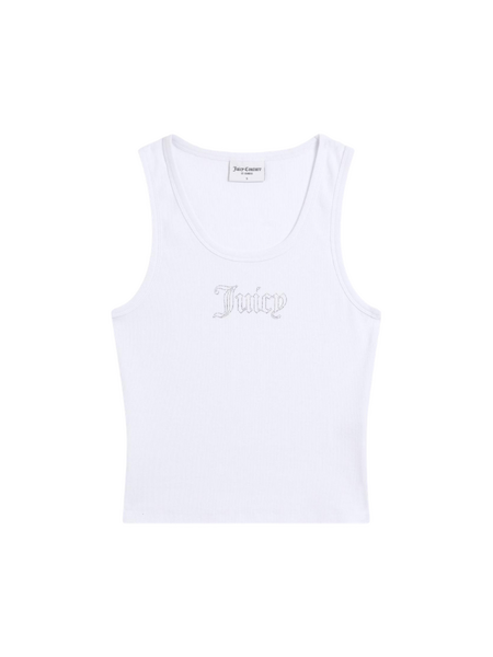 Juicy Couture Juicy Couture Thin Strap Racer Vest - White