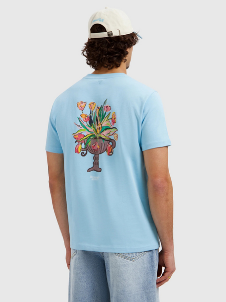 Pure Path Flower Vase T-shirt - Sky Blue