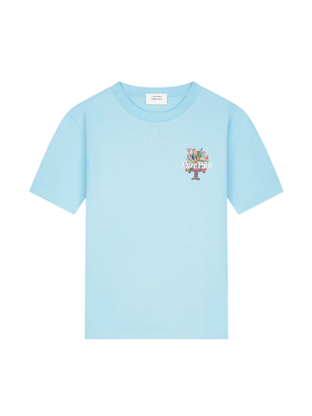 Pure Path Flower Vase T-shirt - Sky Blue