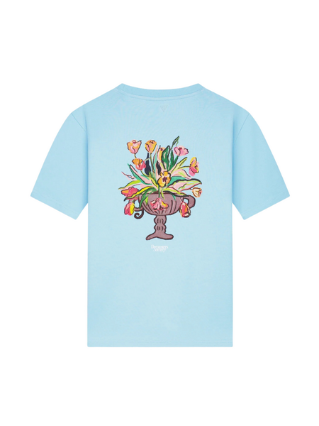 Pure Path Flower Vase T-shirt - Sky Blue