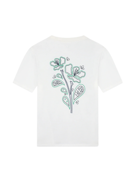 Pure Path Pure Path Embroidered Flower T-shirt - off white
