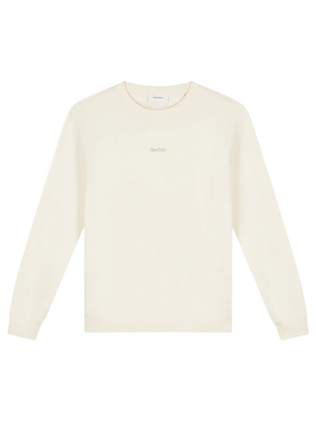 Pure Path Pure Path Trio of Flowers Crewneck - Ecru