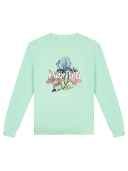 Pure Path Trio of Flowers Crewneck - Mint Pure Path Trio of Flowers Crewneck - Mint