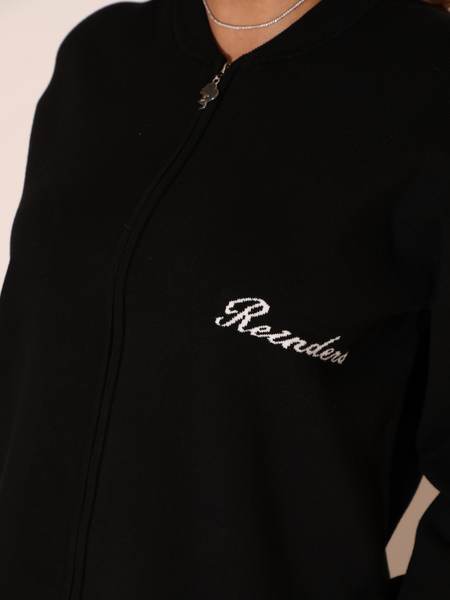 Reinders Reinders Lounge Zipper Cardigan - True Black