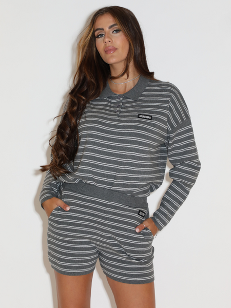 Reinders Paloma Polo Sweater - Light Grey Melange