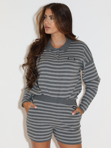 Reinders Reinders Paloma Polo Sweater - Light Grey Melange