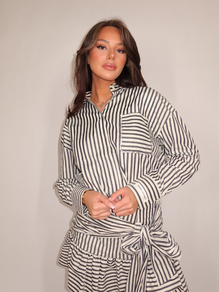 Josh V Josh V Lexx Overhemd - Dark Blue Stripe