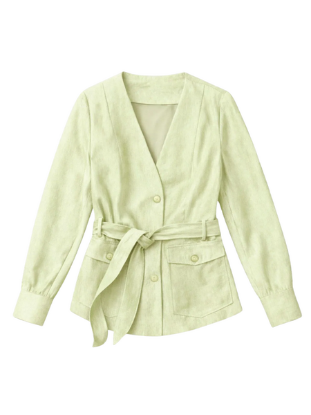 Nikkie Nikkie Porlamar Wrap Blouse - Aloe Vera