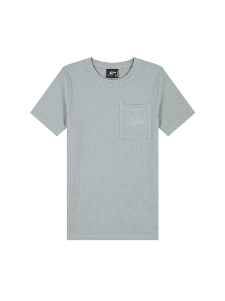 Malelions Kids Waffle T-Shirt - Ocean Grey