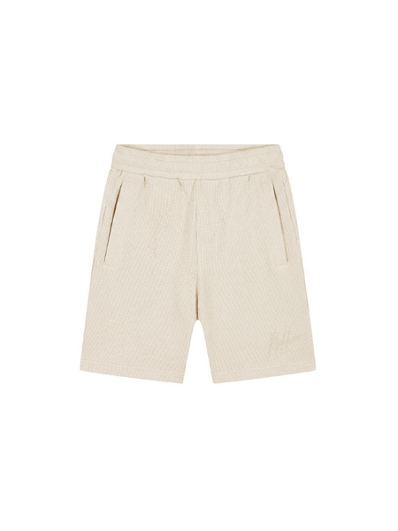 Malelions Kids Waffle Shorts - Cream