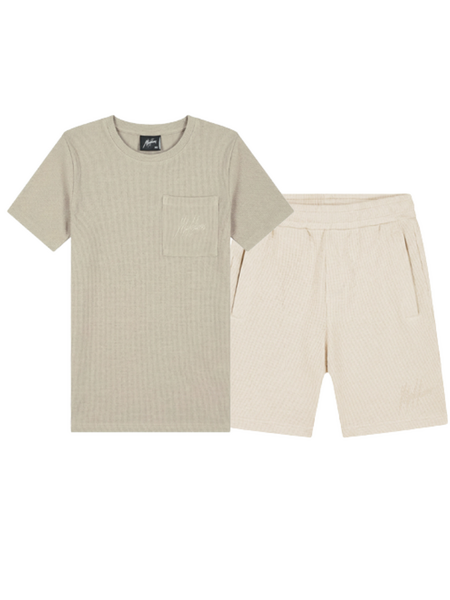 Malelions Kids Waffle Combi-Set - Cream