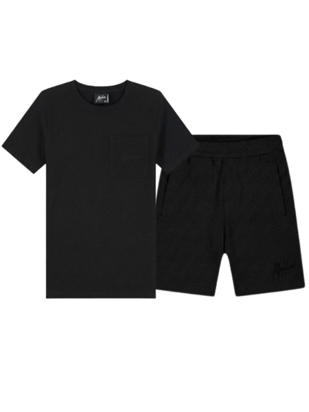 Malelions Kids Waffle Combi-Set - Black