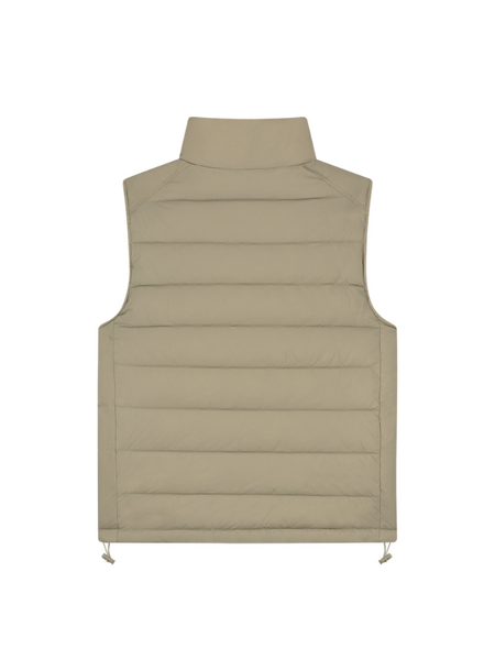 Malelions Malelions Placket Padded Vest - Sage Brown