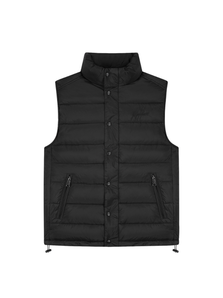 Malelions Malelions Placket Padded Bodywarmer - Black Malelions Placket Padded Bodywarmer - Black