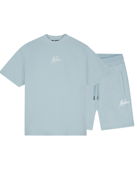 Malelions Striped Signature Combi-Set - Ice Blue