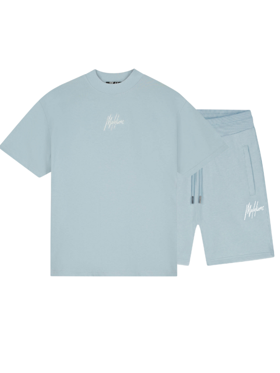 Malelions Malelions Striped Signature Combi-Set - Ice Blue