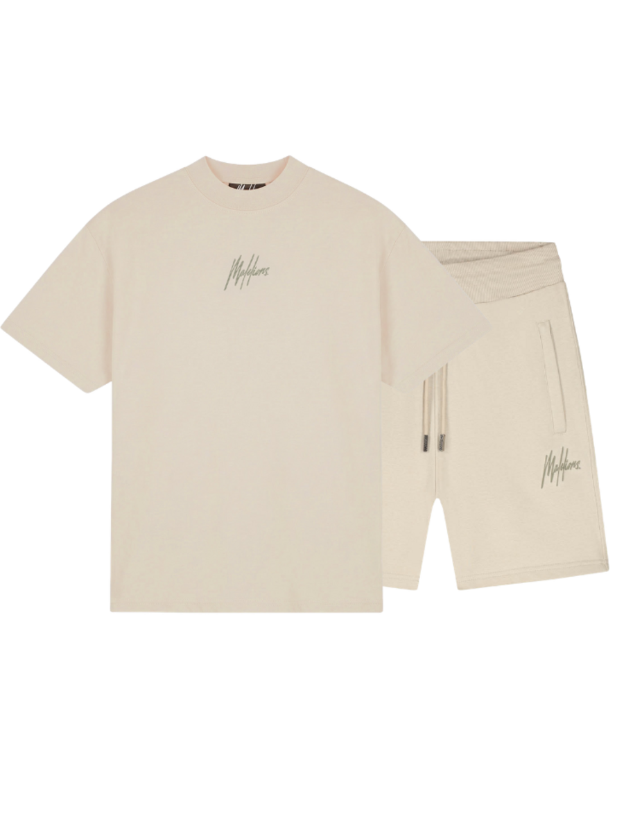 Malelions Malelions Striped Signature Combi-Set - Light Taupe