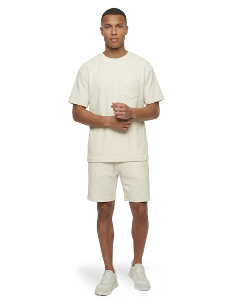 Malelions Emblem Towelling T-Shirt - Off-White