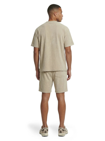 Malelions Malelions Emblem Towelling T-Shirt - Light Taupe