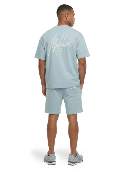 Malelions Malelions Striped Signature Short - Ice Blue