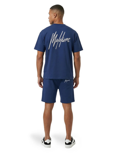 Malelions Malelions Striped Signature Short - Cobalt