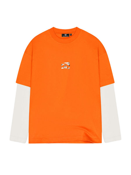 JorCustom JorCustom KD-Artist2.0 Double Layered Longslee - Orange/White