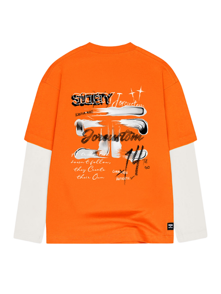 JorCustom JorCustom KD-Artist2.0 Double Layered Longslee - Orange/White