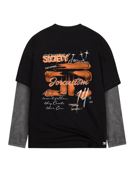 JorCustom PRE-ORDER JorCustom KD-Artist2.0 Double Layered Longslee - Black-Acid