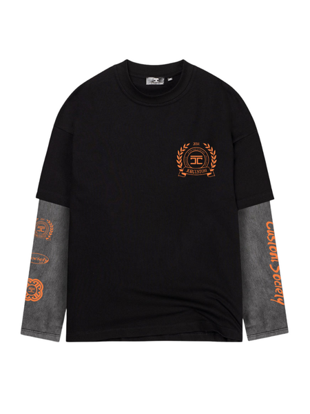 JorCustom JorCustom DutchNation Double Layered Longsleev - Black-Acid