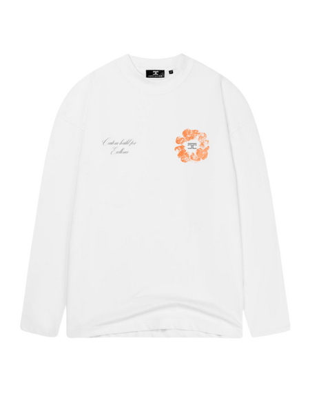 JorCustom JorCustom KD-Flowers Longsleeve T-Shirt - White